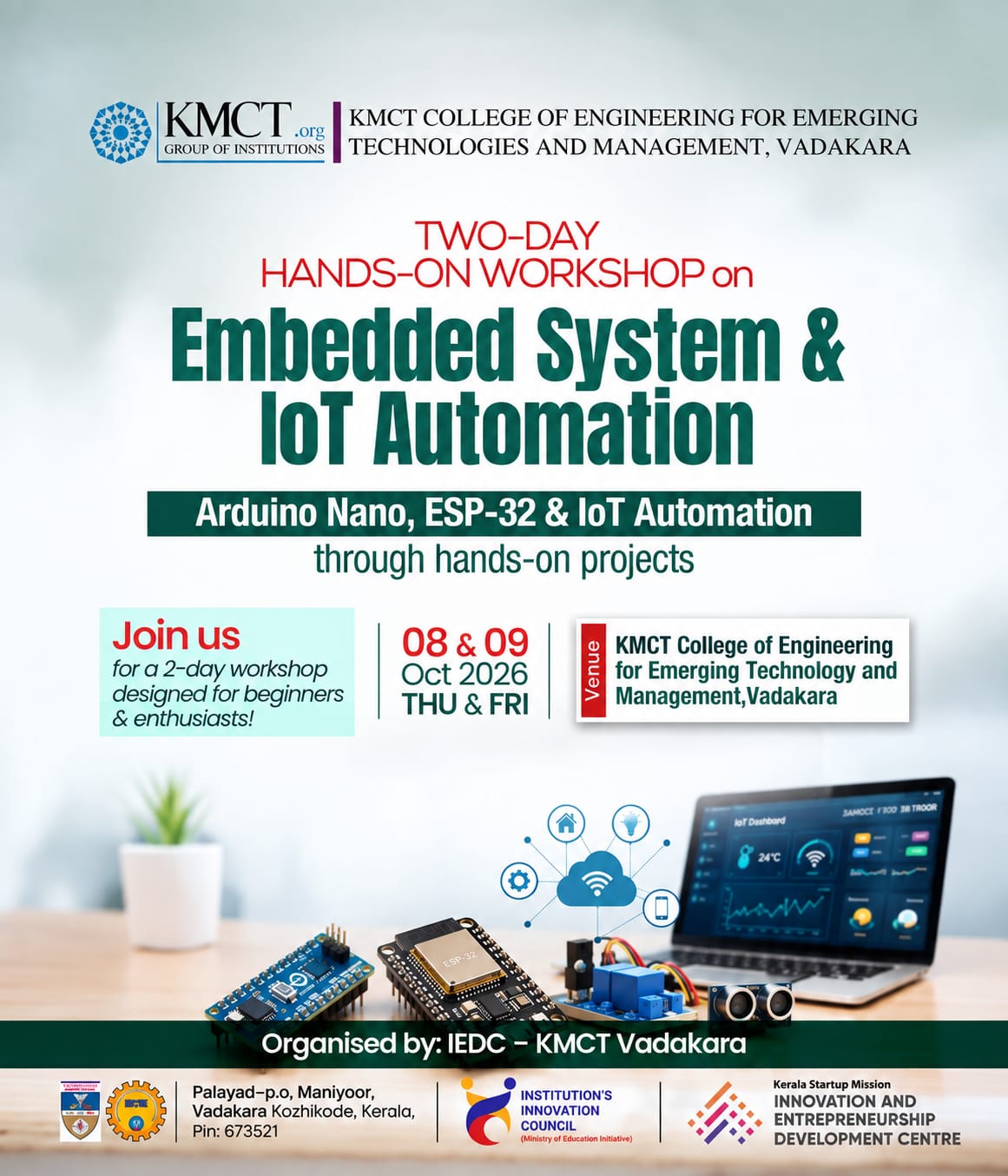HANDS- ON WORKSHOP on Embedded System & IoT Automation